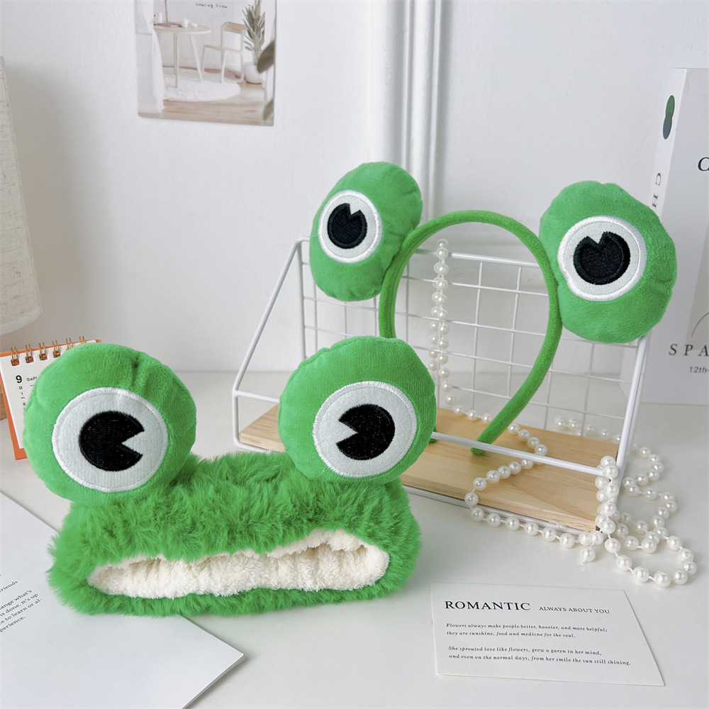 Adult Funny Big Eye Frog Hair Clip - Cute Cartoon Animal Headband for Teens