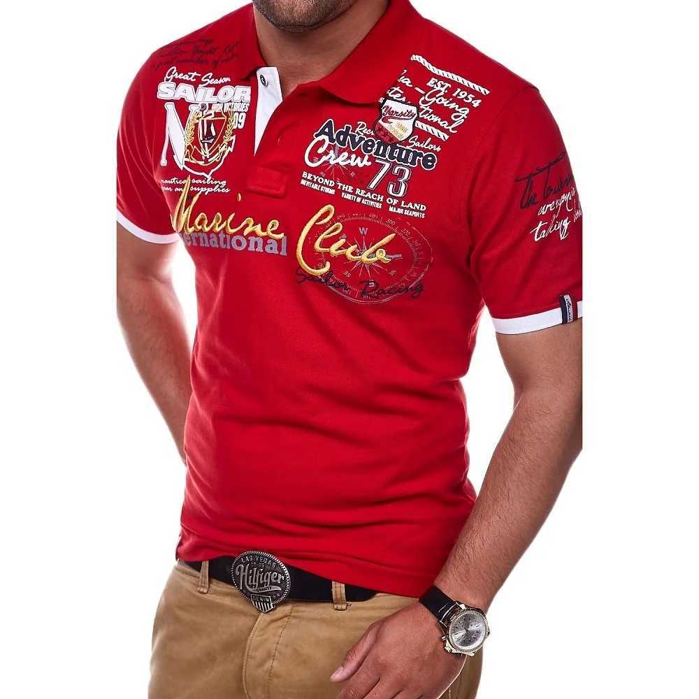 ZOGAA Summer Mens Casual Business Short Sleeve Tshirt Fashion Lapel Slim Fit Polo Shirts X250213