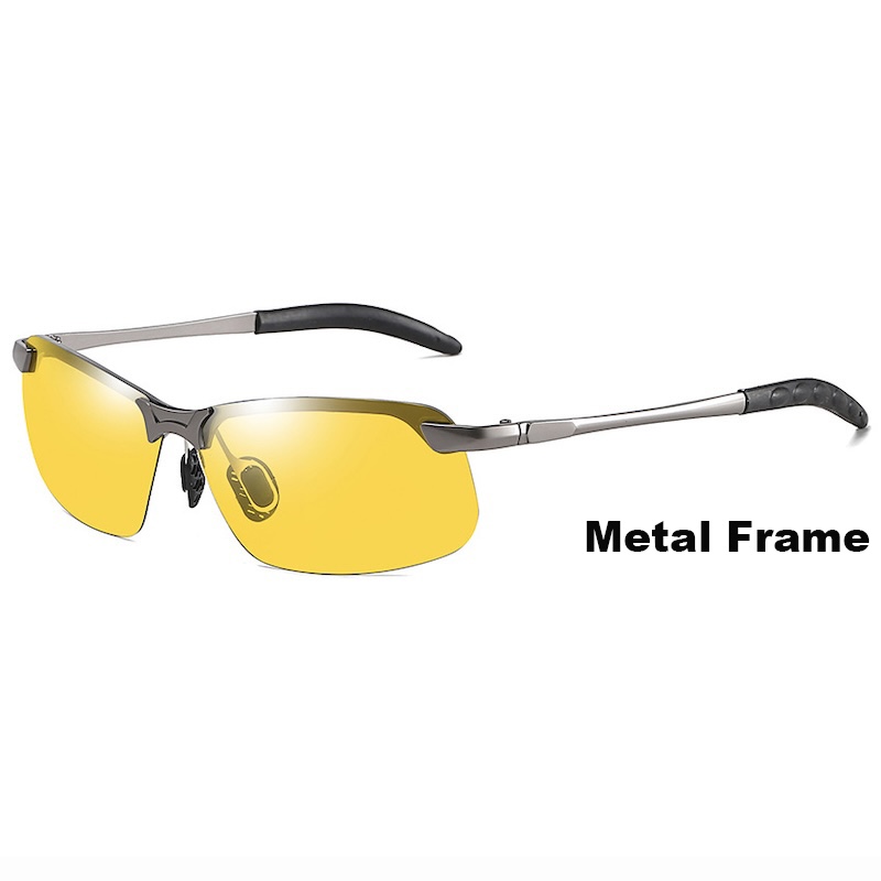 Men Photochromic Polarized Sunglasses Driving Fishing Chameleon Glasses Change Color Sun Glasses Day Night Vision UV400 Eyewear CB CAVALLO BIANCO