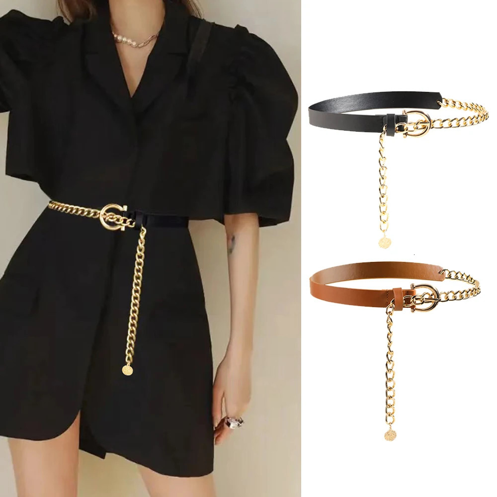 fashion personality womens belt multilayer metal waist chain combination pendant sexy elegant 250114