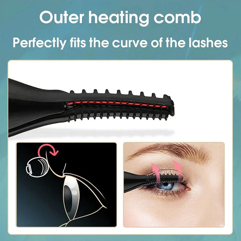 Portable 3 Temperature Mode Heated Eyelashes Curling Tool Electronic USB Natural Eye Lash Curler Beauty Supplies y250115