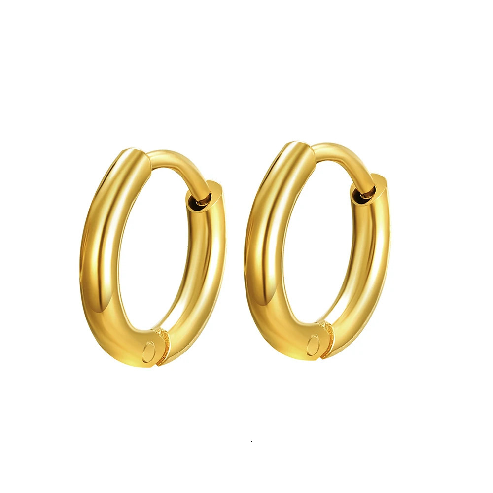 Stainless Steel Earrings 4Pairs8Pcs Scriptures Simpler Smooth Circle Suits Small Hoop For Women Jewelry Fashion Gifts 250210