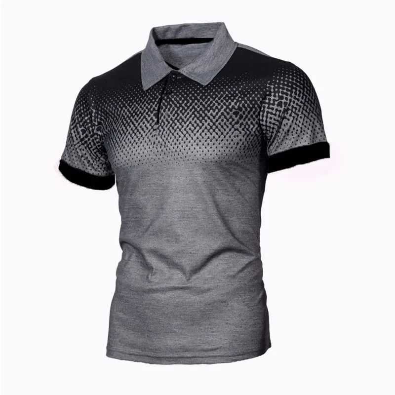 Men Polo Men Shirt Short Sleeve Polo Shirt Print Polo New Clothing Summer Streetwear Casual Fashion Men tops X250213