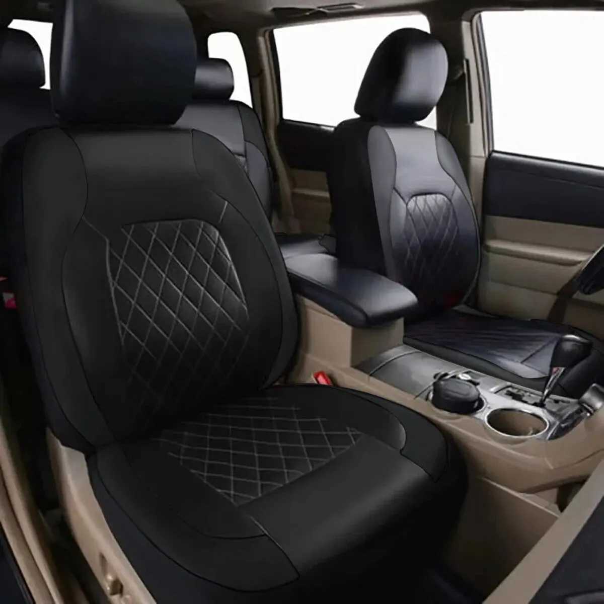 Dog Car Seat Covers All Season Quited PU Leather Car Seat Cover Full Surrounded Seat Protector Waterproof Universal Fit Sedan Suv Pick-up Truck Seat H