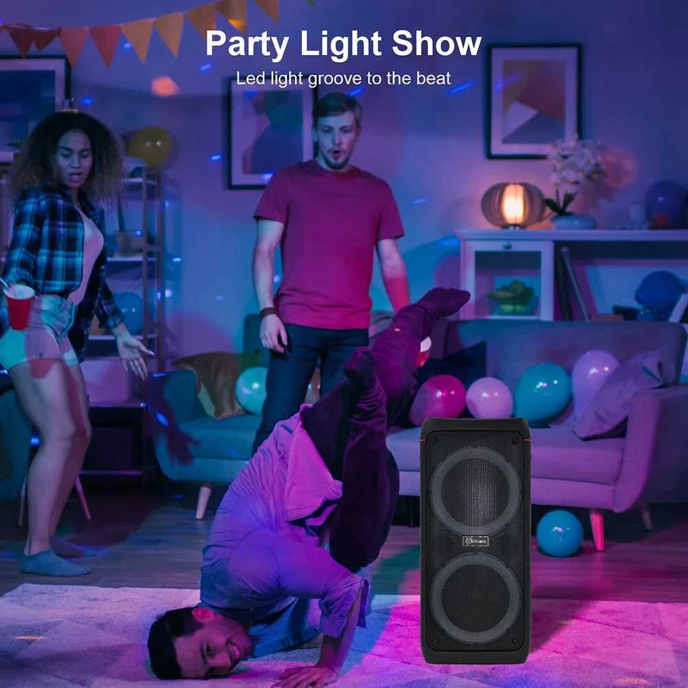 Powerful Speaker Portable Sound box Large Subwoofer Wireless Stereo Music Karaoke Column Support FM SD USB with Mic Z250213