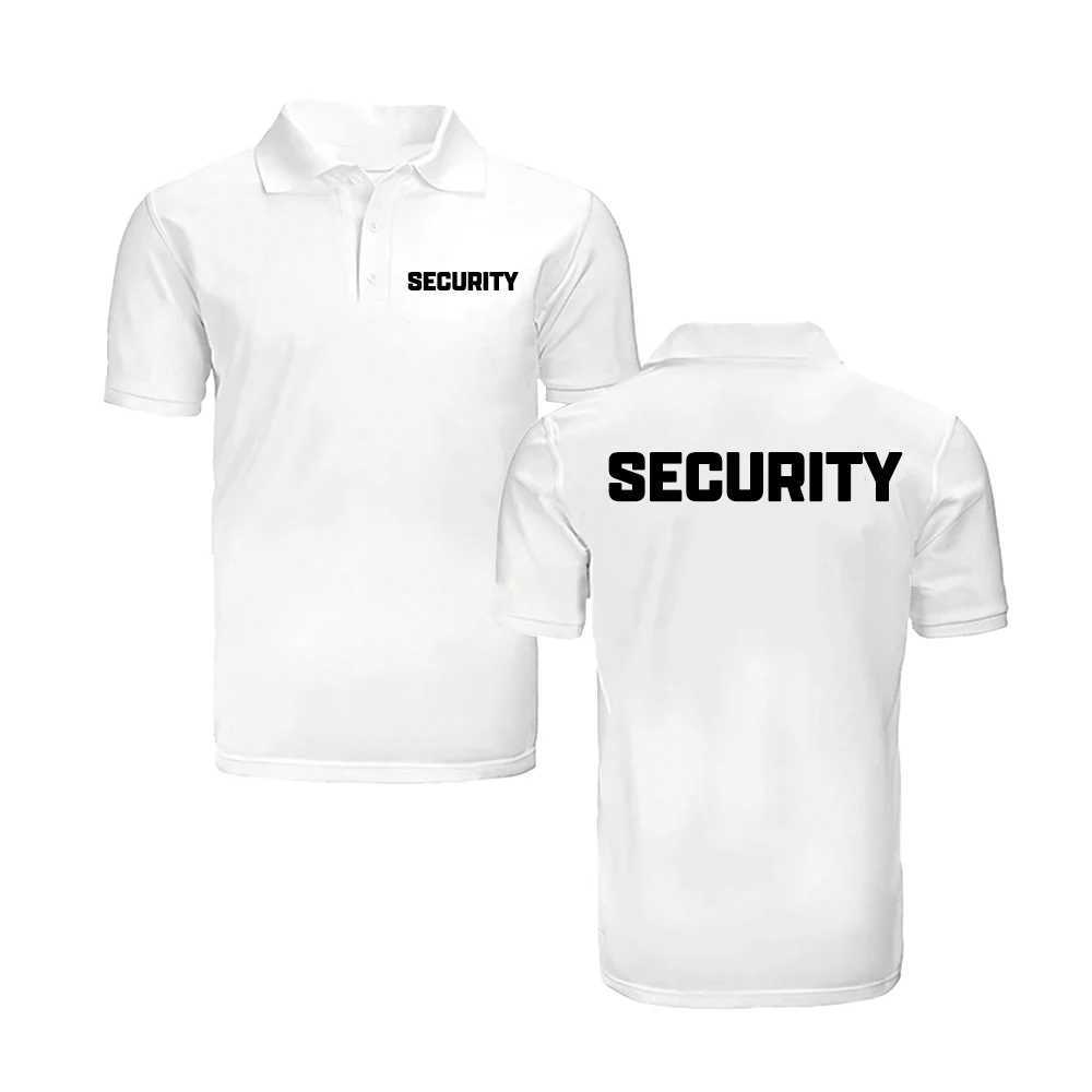 Classic Security Officer Mens Solid Color Custom Polo Shirt Casual Polyester Lightweight Soft Work Uniform Bulk Tops X250213