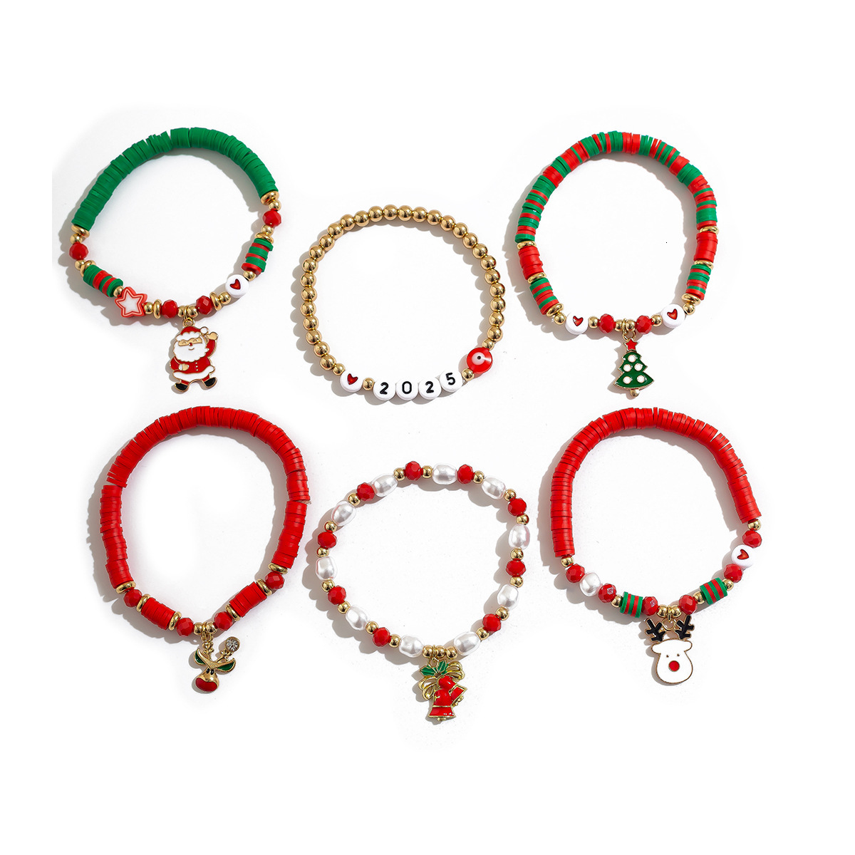 designer Jewelry Candy Soft Ceramic Wind Bead fashion Alloy Woman Bracelet Set
