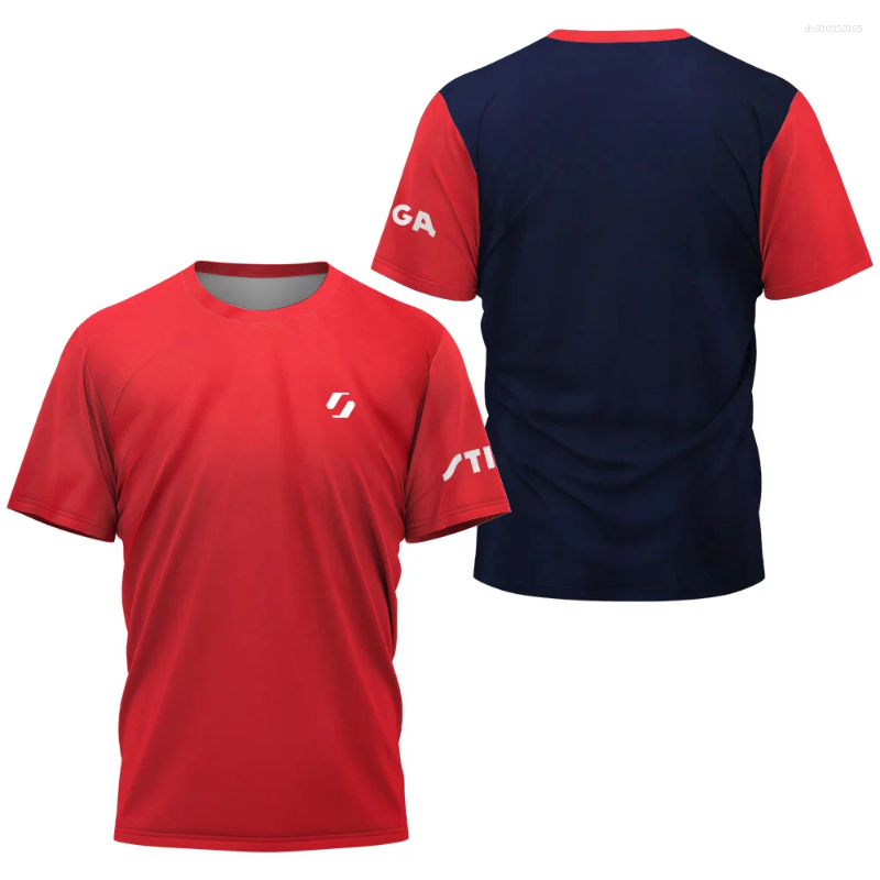 Mens T Shirts Summer Sports T-shirt Table Tennis Quick Drying Breathable Club Training Badminton