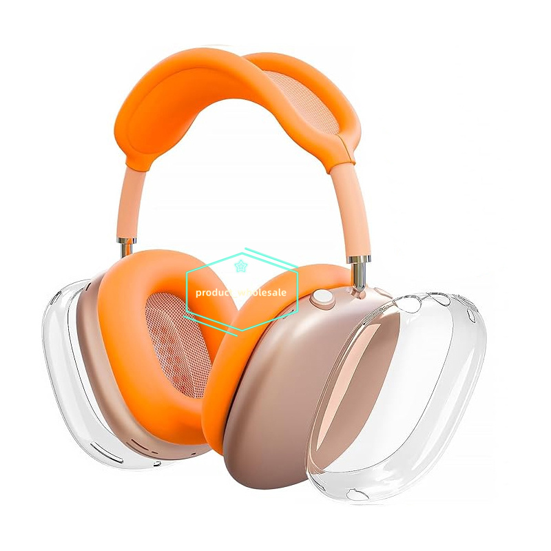 OEM Quality For Air Pro Max 2 Headphone with Protector Case Wireless Bluetooth Headset Head Mounted Earphone Headband Transparent TPU For Apple iPhone