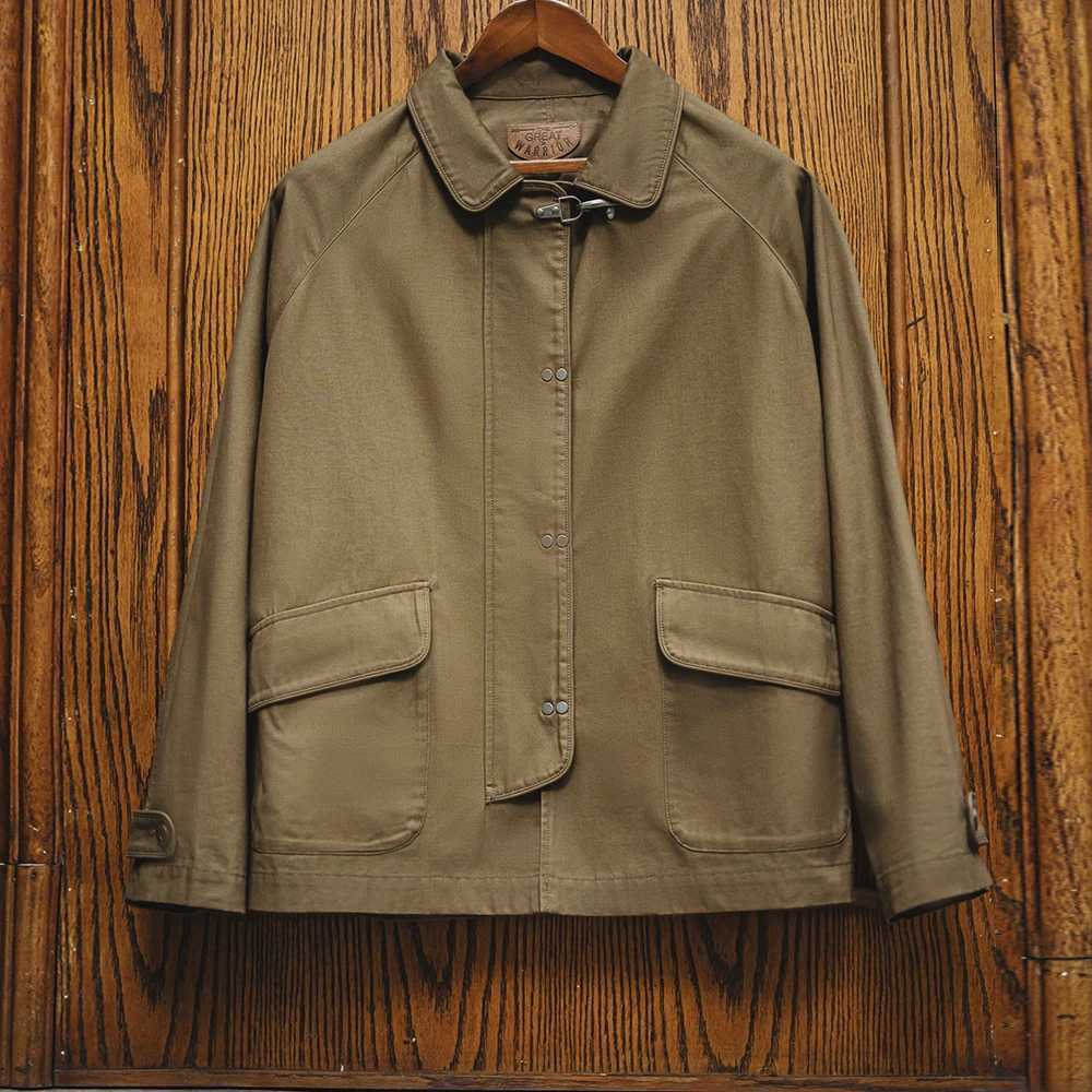 Maden Vintage Firefighter Buckle Heavyweight Jacket Loose Lapel Cotton Canvas Workwear Coat Mens Coffee Outerwear for Autumn X250213