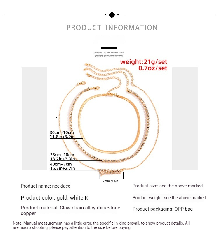 designer Woman Jewelry Simple Flat Snake Claw Chain Multi layered with Female Personality Dias Letter Pendant Necklace