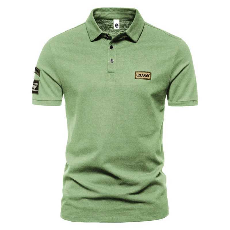 2023 New Summer High Quality Mens Lapel T-Shirts Slim High Street Short Sleeve Outdoor Sports Tee X250213