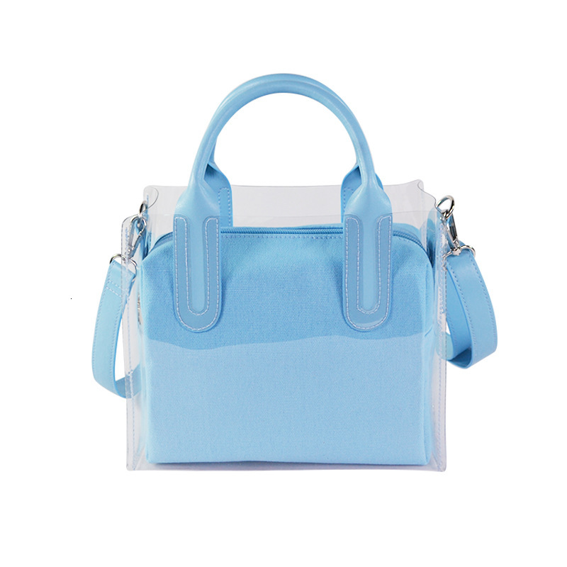 Vietnamese Handheld Diagonal Cross Women's Korean Edition Fashion Transparent PVC Waterproof Versatile Shoulder Fresh Jelly Bag