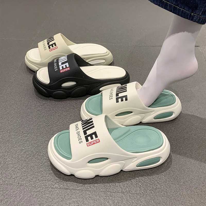 Platform Slippers 5cm Men Soft Air Cushi Slippers Eva WenS Slippers Fi Flip Flops Outdoor Shoes Summer Sandals Y250213