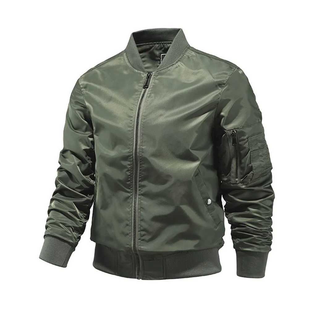Baseball jacket mens hiking windproof military bomber jacket casual fishing jacket zipper pocket top X250213