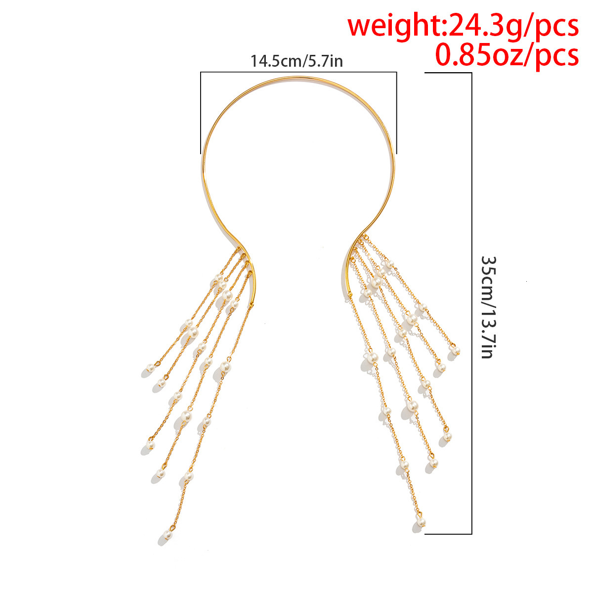 Woman Exaggerated long acrylic tassel ethnic style with an open imitation pearl designer pendant necklace