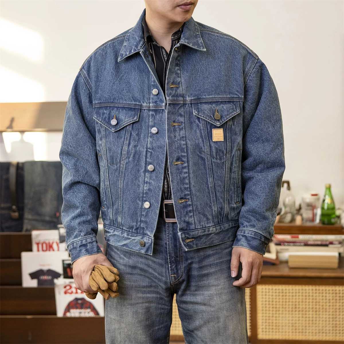 Red Tornado Lined Denim Trucker Jacket Vintage American Workwear Jean Outerwear X250213