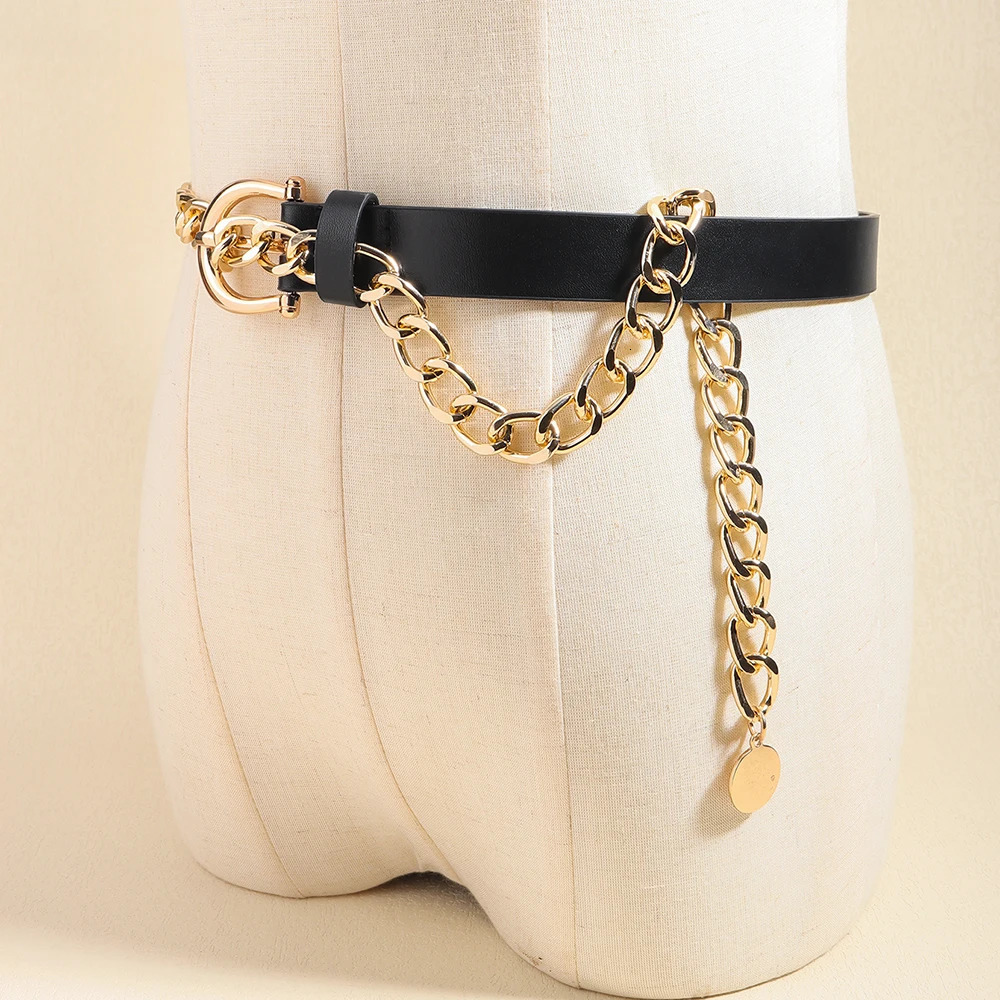 fashion personality womens belt multilayer metal waist chain combination pendant sexy elegant 250114