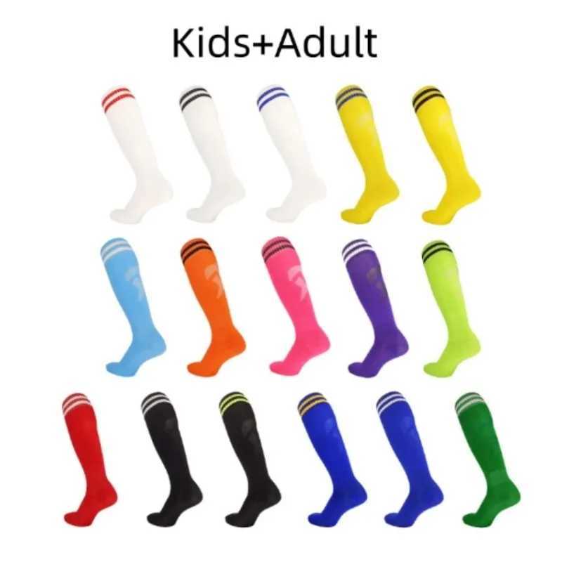 Football Socks Long Tube Knee Cotton Adults Children Legging Stockings Non-slip Soccer Baseball Running Cycling Sports Socks GymXJ250213