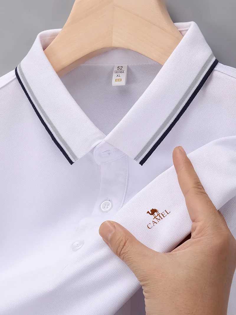 2024 Summer New Mens Business Print Short Sleeved Polo Shirt Comfortable and Cool Casual Fashion T-shirt Mens shirts t shirt X250213