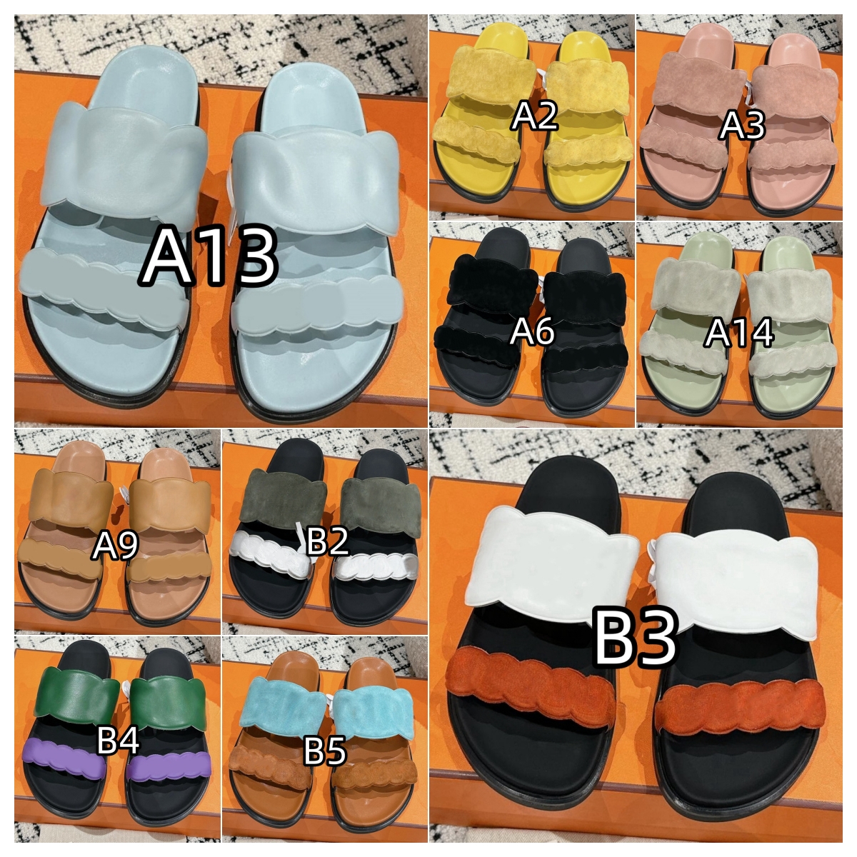 (Order by pic in opt, not by desc) designer sandals platform slides women sandale men slipper shoes bottom fur flip flops summer casual beach sandal real leather