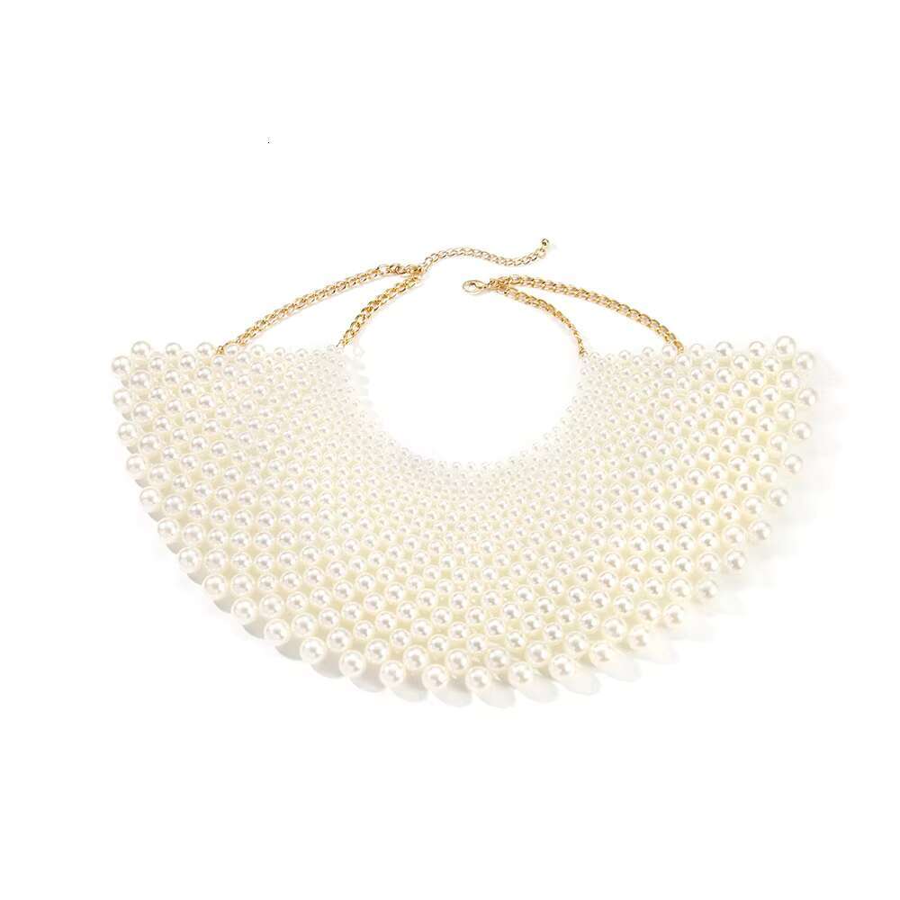 Sexy Imitation Pearl Shoulder Necklace Dress Clothing For Women Fashion Top Adjustable Bead Body Chain Gerie Wedding Jewelry