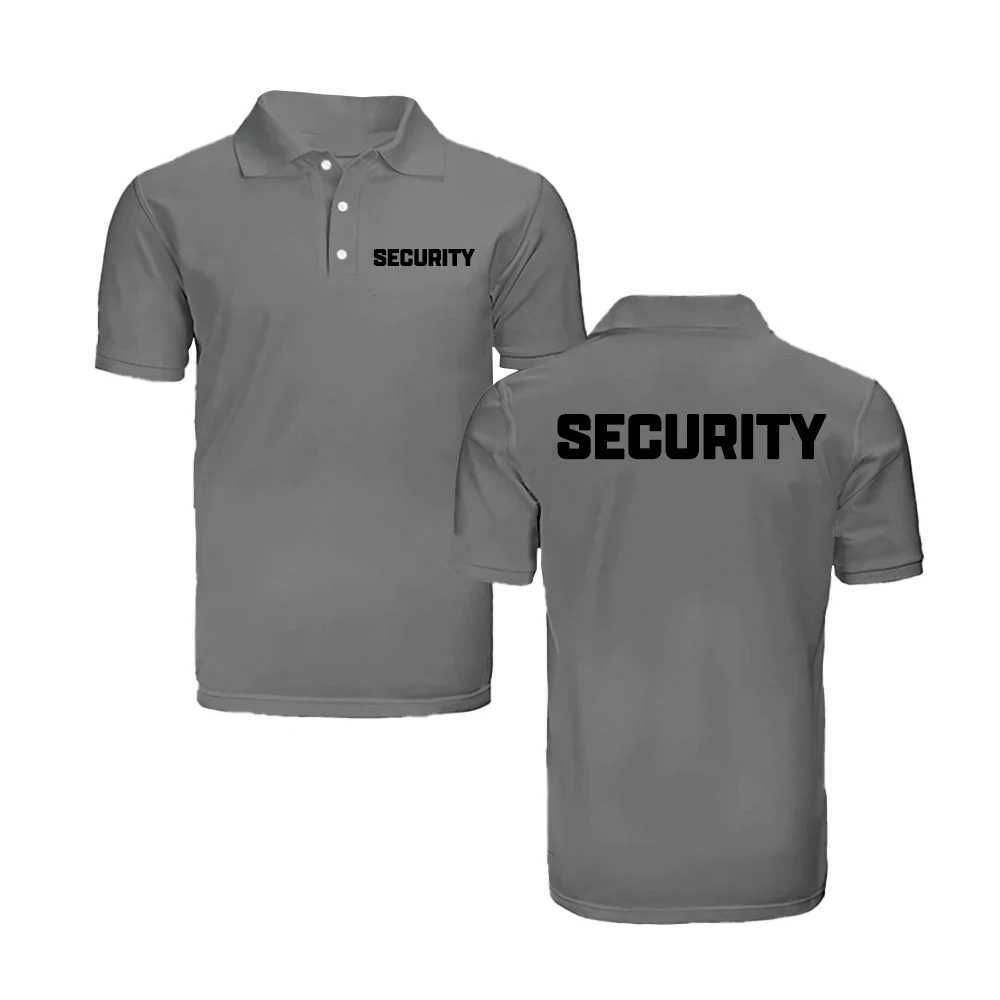 Classic Security Officer Mens Solid Color Custom Polo Shirt Casual Polyester Lightweight Soft Work Uniform Bulk Tops X250213