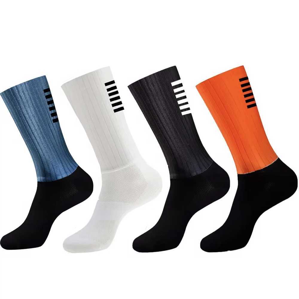 Silicone Cycling Aero Socks Anti Socks Slip Men Bicycle Sport Running Bike SocksXJ250213