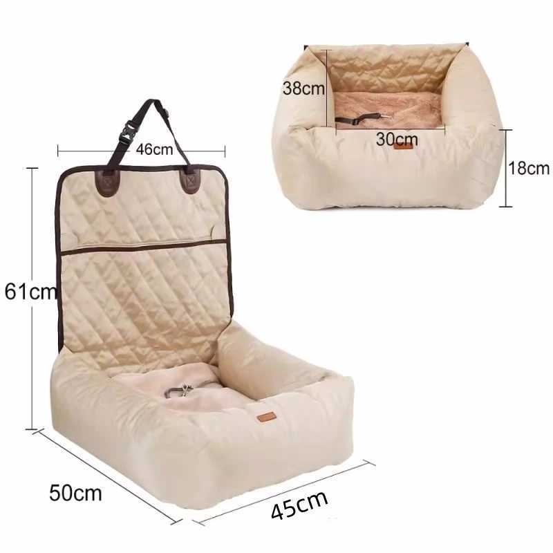 Dog Car Seat Covers 2 in 1 Pet Dog Carrier Folding Pet Car Seat Pad Safe Carry House Puppy Bag Car Travel Accessories Waterproof Dog Seat Bag Basket H
