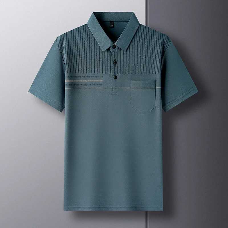 Mens Comfortable Breathable Fashion Versatile New Summer Cool True Pocket POLO Shirt Short Sleeve X250213
