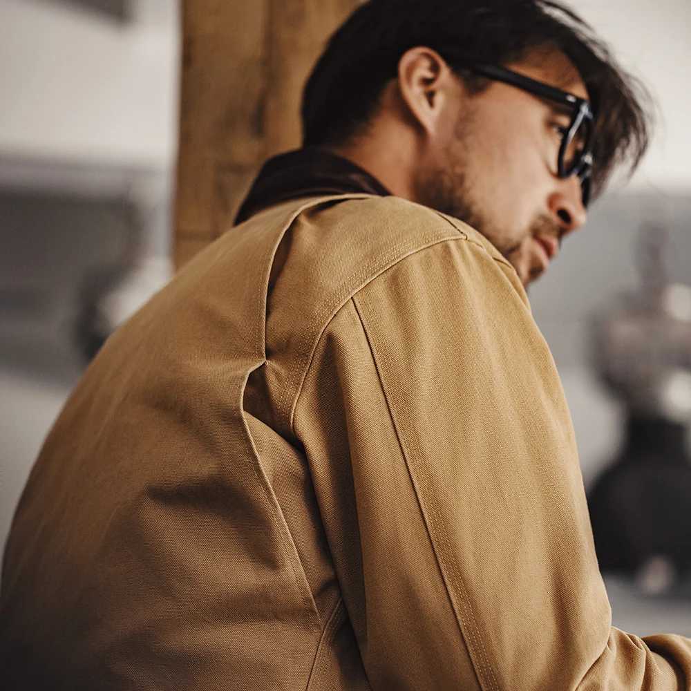 Maden 2024 New Interstellar Same Style Tops Detroit Hunting Jacket J001 American Retro Lapel Street Jacket for Mens Spring X250213