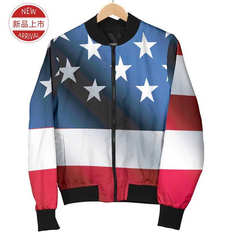 AMERICAN FLAG 3D Printing Jacket American Coat Of Arms Graphic Jackets Women Fashion Cool Streetwear Lapel Clothes Mens Clothing X250213