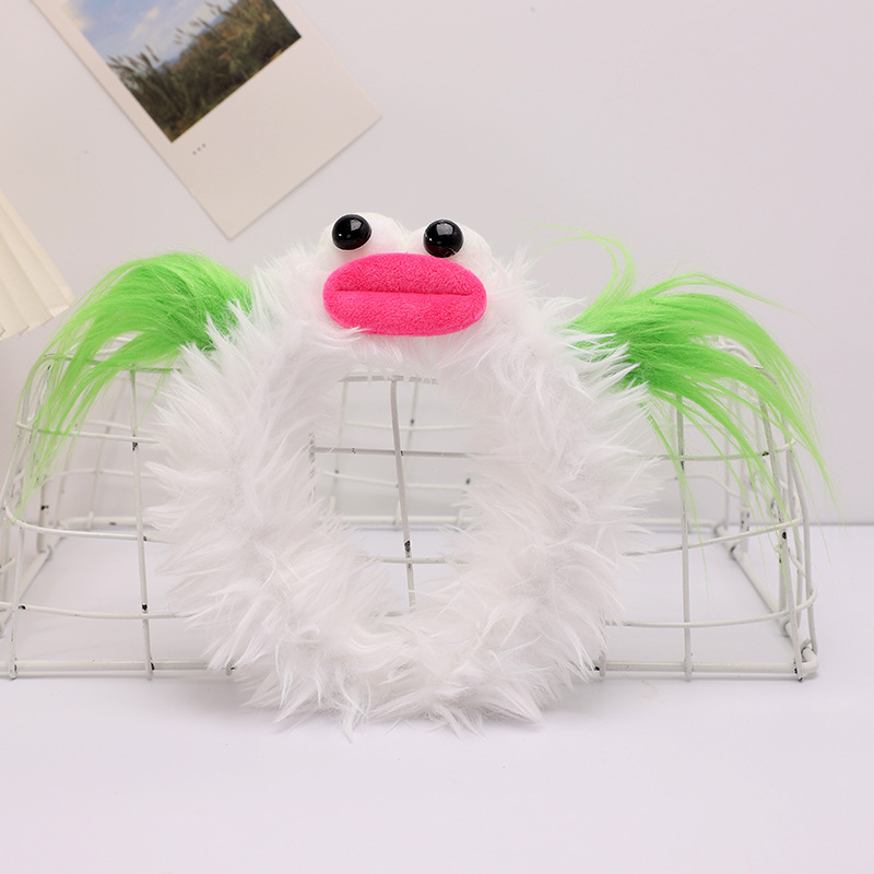 Korean Style Cute Fluffy Hair Accessory - Funny Ugly Plush Headband for Voluminous Washing Tresses