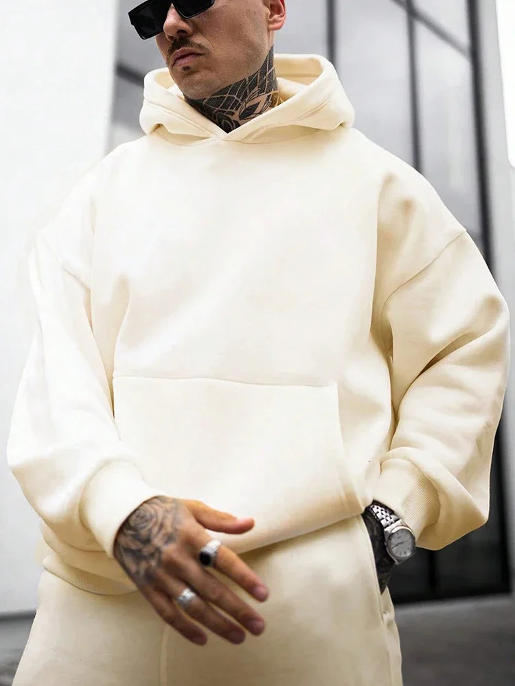 Autumn and Winter Fashion English Letter Printed Hoodie 100% Cotton High Quality Mens Casual Sports and Fitness Clothing 250213