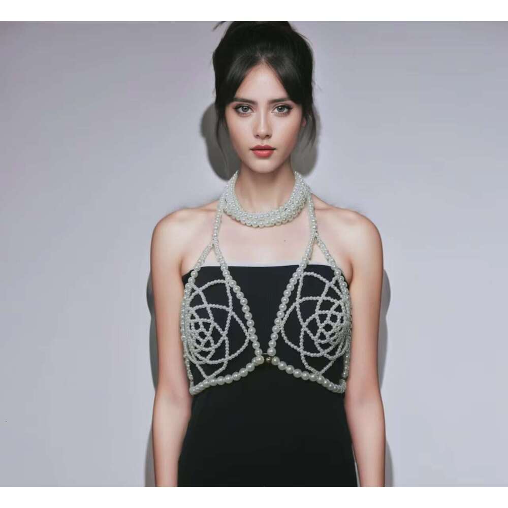 Jewelry Woman Totally Hand-Made Europe And The United States Cross-Border Rose Sexy Style Pearl Bra Bikini Body Chain