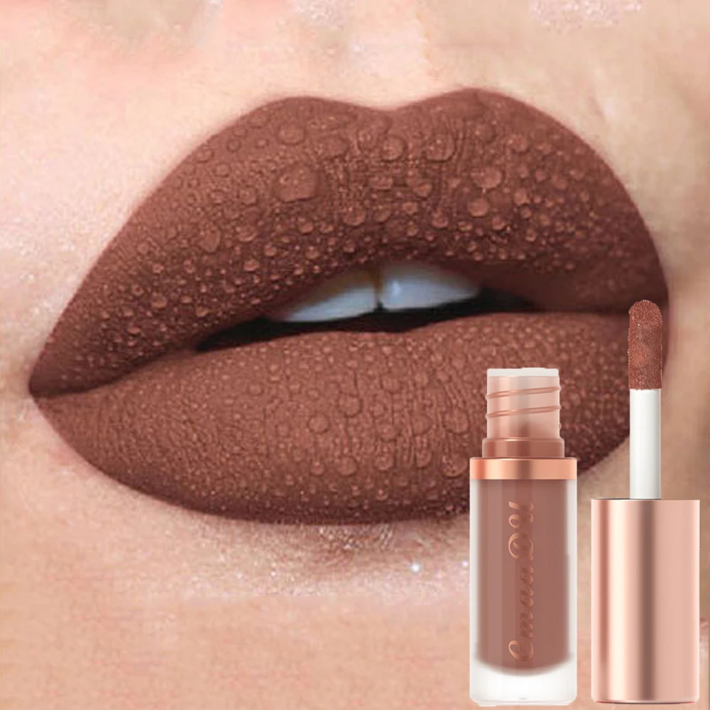 1pcs Waterproof Matte Velvet Lip Glaze Moisturizing Long Lasting Non-stick Cup Not Easy To Fade Lip Gloss Lipstick Makeup 250113