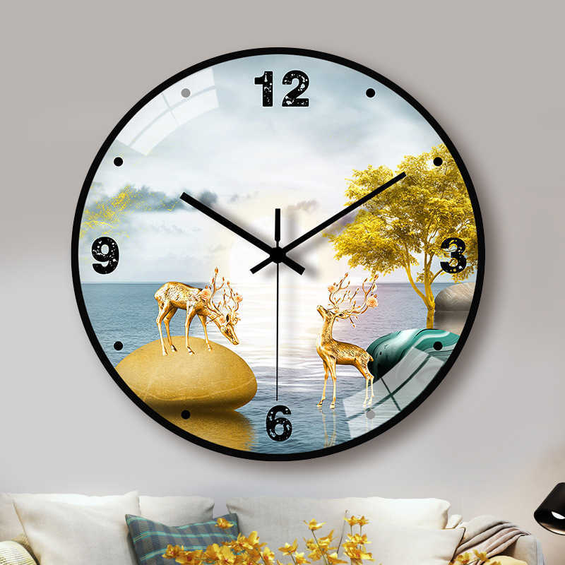 8 inch 20cm light luxury wall clock Home living room Modern simple clock wall silent fashion clock W240806