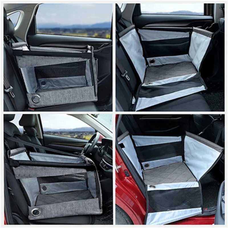 Dog Car Seat Covers Car Pet Seat Stable Carriers Dog Accessories Safe Portable Puppy Travel Baskets Mesh Protector Waterproof Outdoor Pet Supplies H25