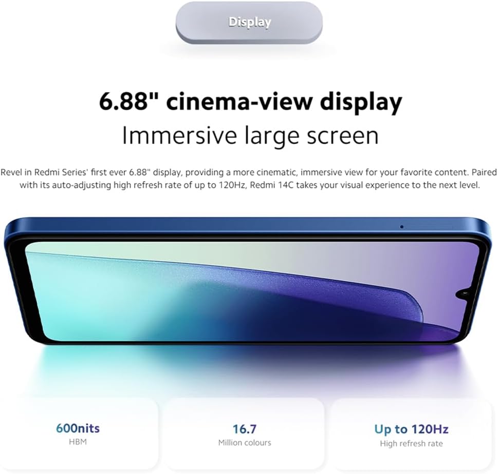Global Version Xiaomi Redmi 14C NFC smartphones 8GB+256GB MediaTek Helio G81-Ultra 6,88 screen 120 Hz dual camera with IA 50 MP