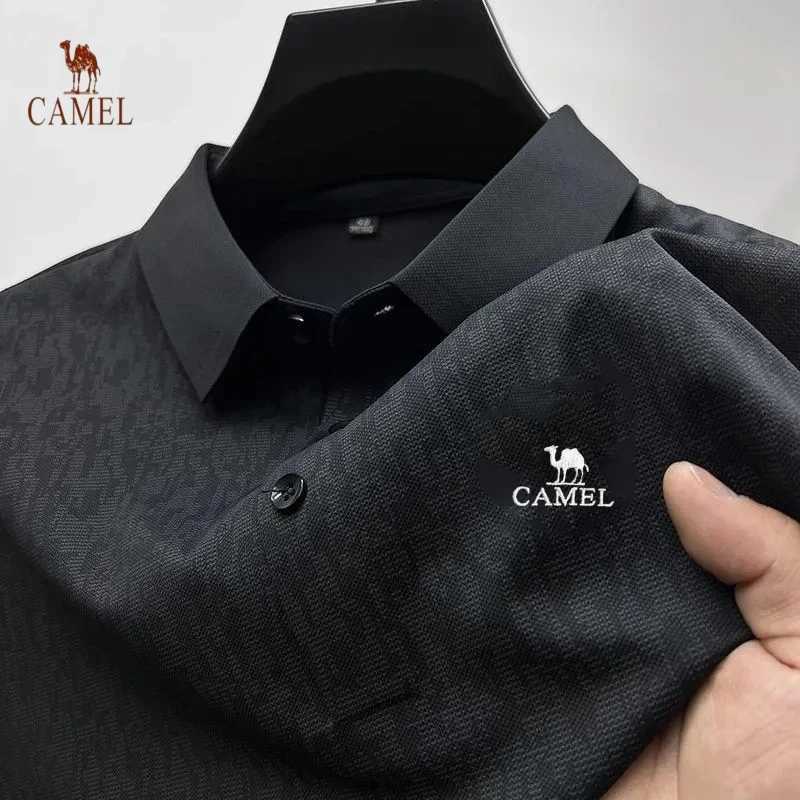 Summer Mens High-quality Embroidered Camouflage Short Sleeved Polo Shirt New Fashionable Casual Comfortable and Cool Top X250213