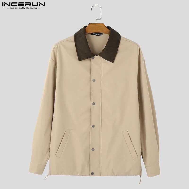 solid color simple loose jacket mens long sleeved commuting top Korean Harajuku waist jacket solid color simple jacket X2502131