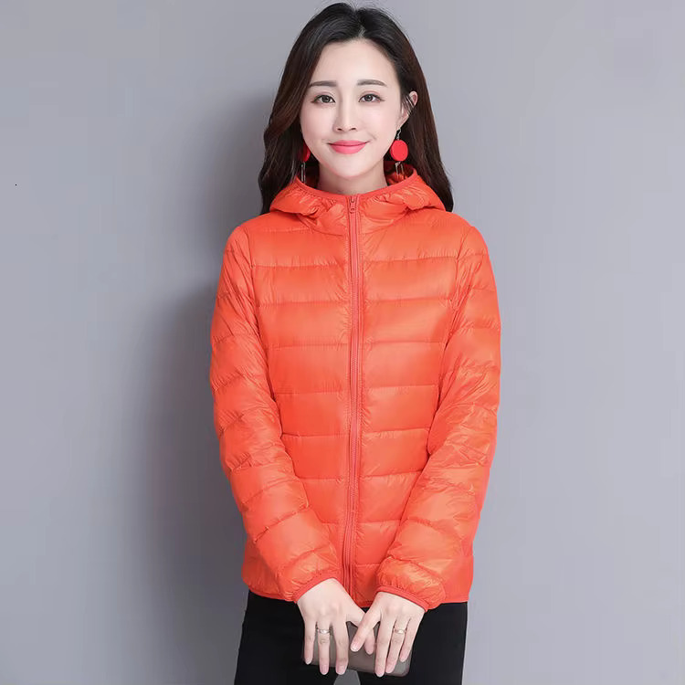 Winter Women Ultralight Thin Jacket White Duck Down Hooded Jackets Long Sleeve Warm Coat Parka Female Portable Outwear ddmymarket