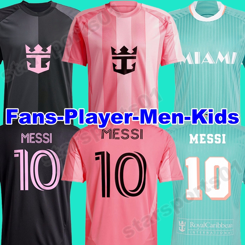 2024 2025 Soccer Jerseys MESSIS Fans Men Kids Inter Miamis FC Player Home Away Shirts maimi SUAREZ Football Jersey SERGIO JORDI ALBA MOTA shirt Kits