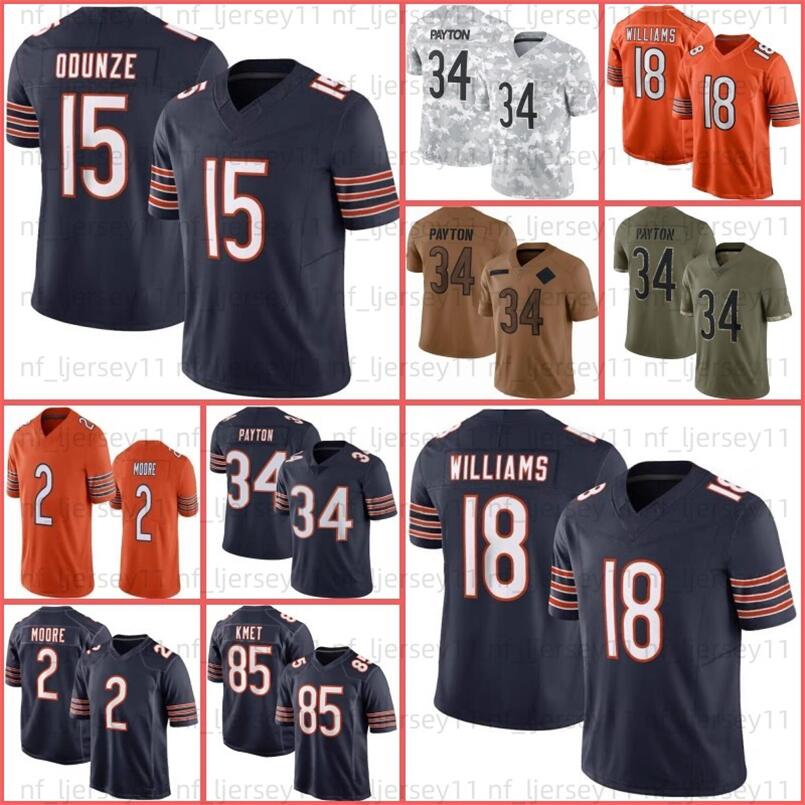 Colston Loveland Caleb Williams DJ Moore Football Jersey Rome Odunze DAndre Swift Jaquan Brisker Montez Sweat Mooney Cole Kmet Devin Hester Walter Payton Taylor