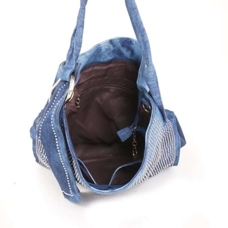 Ipinee Large Capacity Purses And Handbags Designer Female Denim Shoulder Crossbody Bags For Women