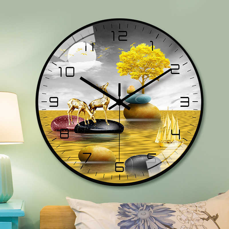 8 inch 20cm light luxury wall clock Home living room Modern simple clock wall silent fashion clock W240806