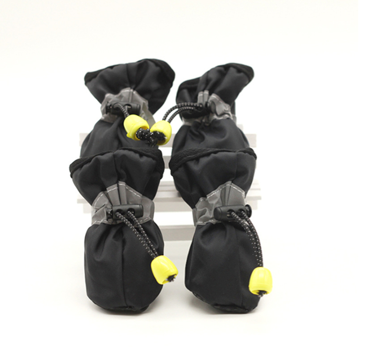 Dog Shoes Dog Boots & Paw Protector, Anti-Slip Sole Dog Booties with Reflective Straps Shrink Rope Waterproof Dog Shoes for Small Medium Dogs M S23