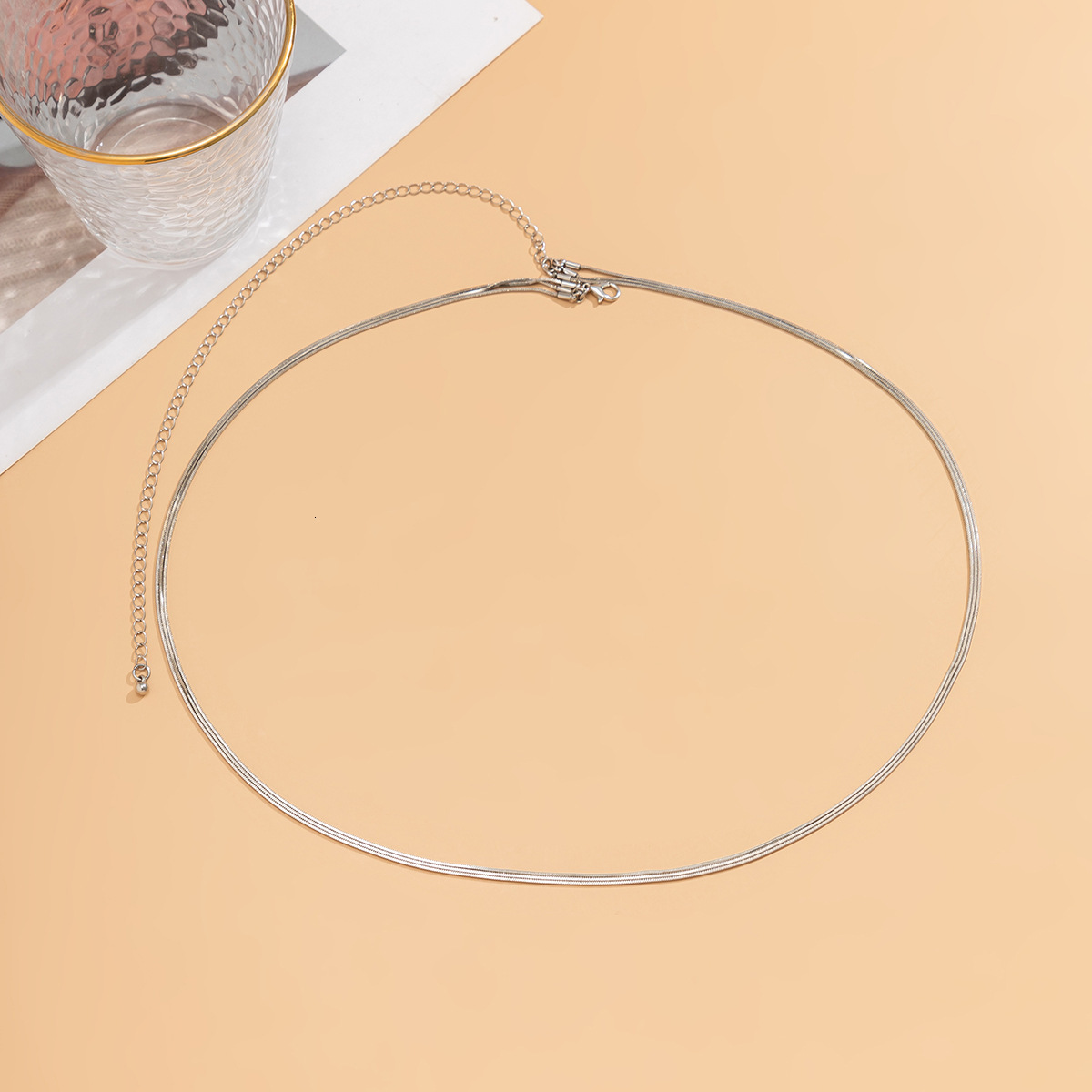 Woman fashion Simple double layer snake bone waist Women's trendy metal thin body chain designer jewelry