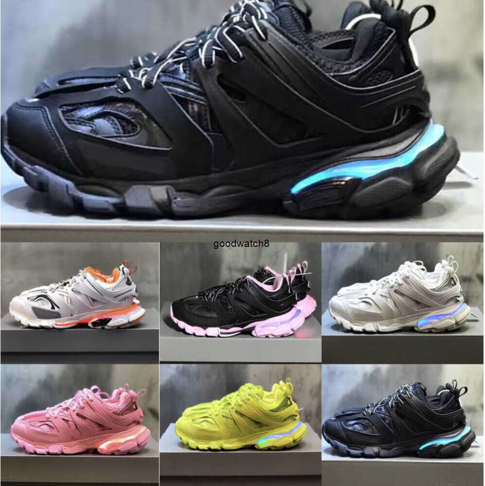 LED Light Up Sneakers for Men Women - Casual Track Shoes Grey Blue Gomma Leather Platform Nylon Printed