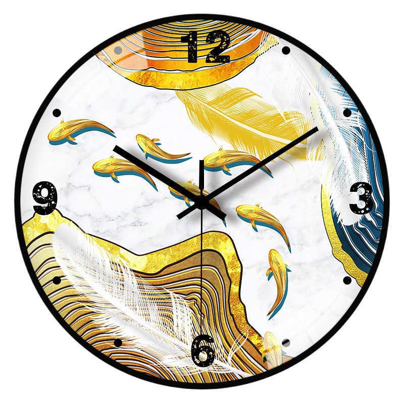 8 inch 20cm light luxury wall clock Home living room Modern simple clock wall silent fashion clock W240806